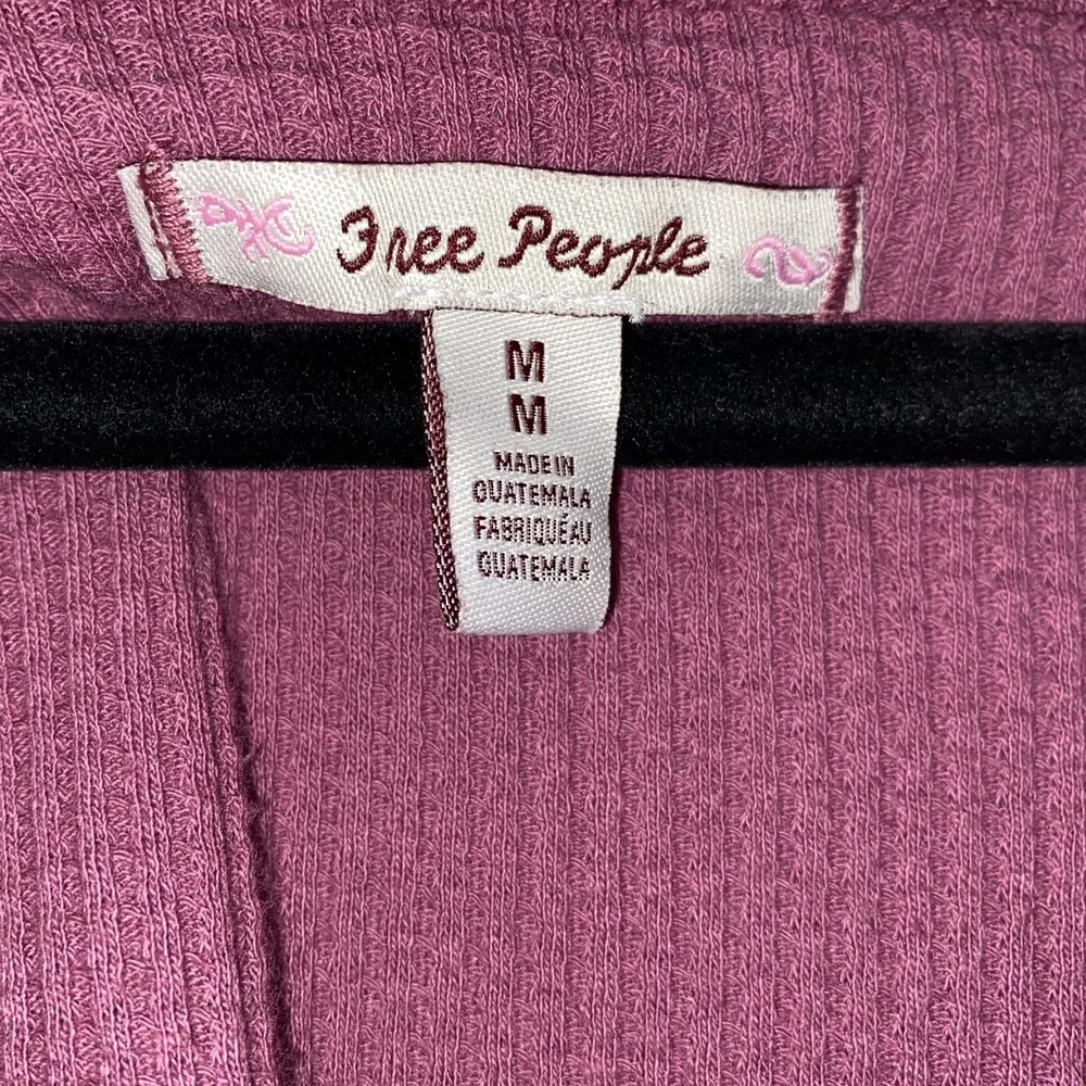 Free People Mauve Pink Rose Womens Pullover Oversized Long Sleeve Sweater Medium